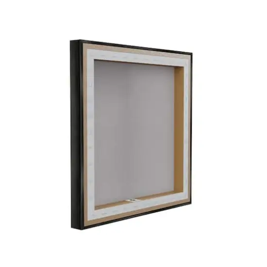 Stupell Industries Easter Bunny & Chicks Floater Framed Art Black {5}