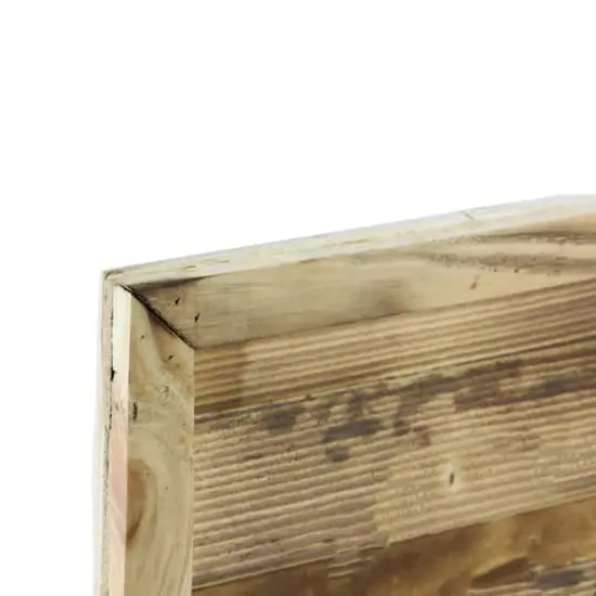 13.75" Framed Wood Christmas Tree-Out Wall Hanging Decoration {8}