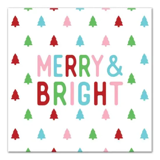 Merry and Bright 12x12 Canvas Wall Art {1}