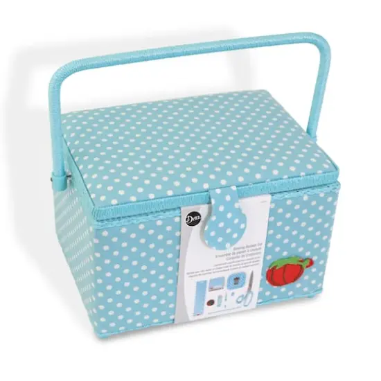 Dritz&reg; Aqua Dots Large Sewing Basket Kit {1}