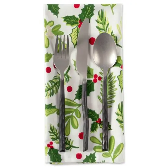 DII&reg; Boughs Of Holly Print Napkin Set, 6ct. {4}