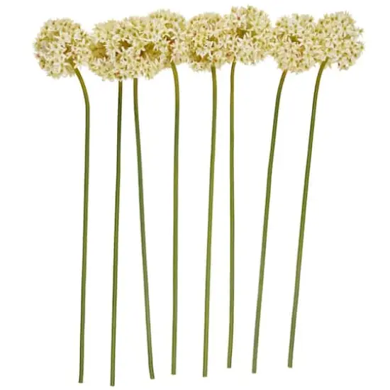 31" White Allium Artificial Flower Stem, 8ct. {1}
