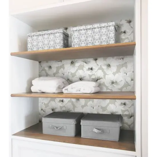 RoomMates Tamara Day Hawthorn Blossom Peel & Stick Wallpaper Gray {4}