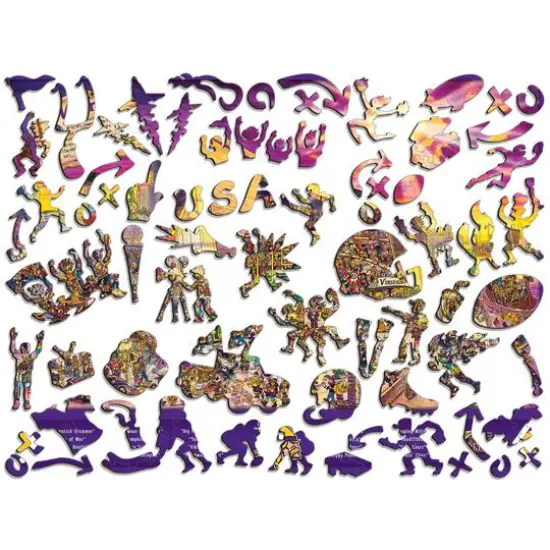 Joe Journeyman NFL Wooden Puzzle Minnesota Vikings {3}