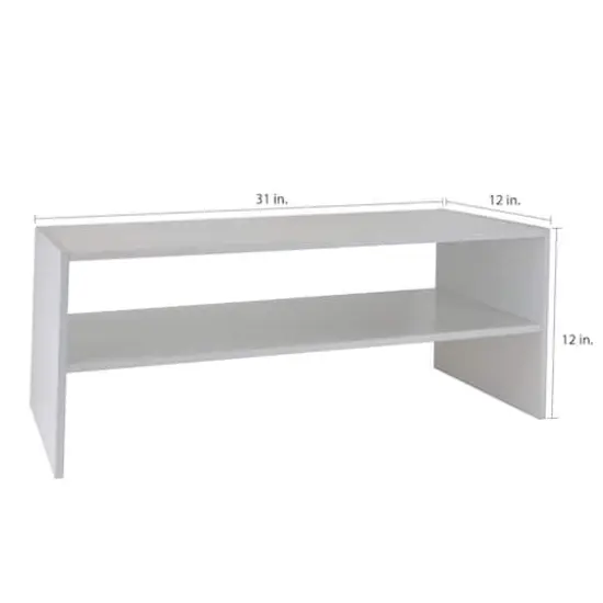 Organize It All White 2 Shelf Stackable Shoe Rack {5}