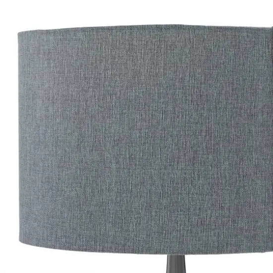 Grey Metal Traditional Table Lamp, 24" x 15" x 15" {9}