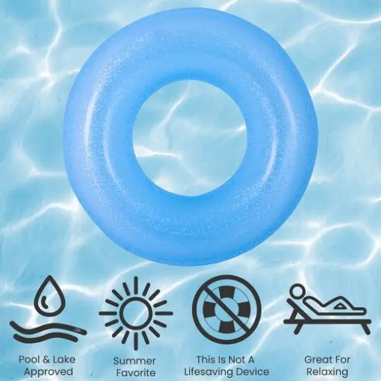 Pool Central 35" Inflatable Inner Tube Pool Float Blue {6}