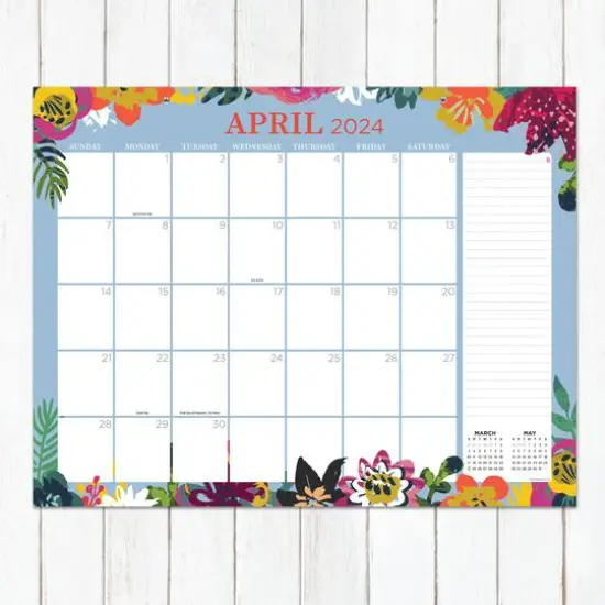 TF Publishing 2024 Floral Large Desk Pad Monthly Blotter Calendar {5}