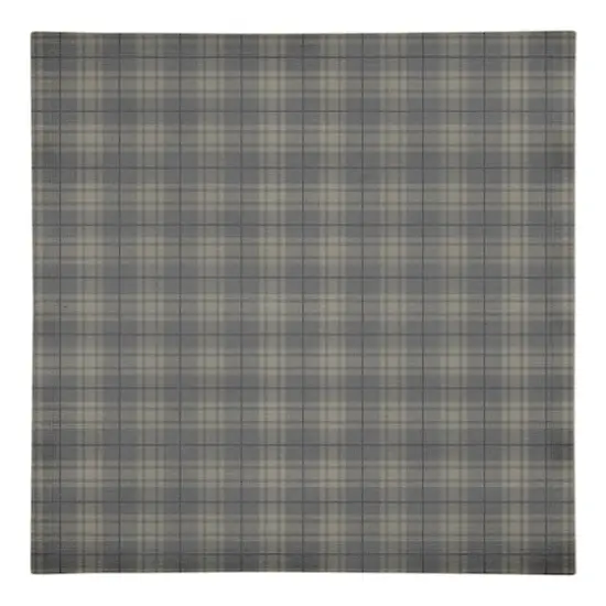 Dark Gray Plaid 10" x 10" Cotton Twill Napkin {1}