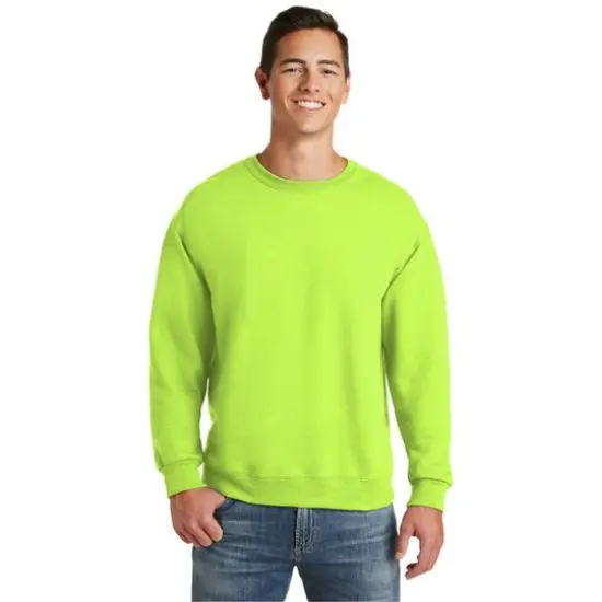 JERZEES&reg; Super Sweats&reg; NuBlend&reg; Crewneck Sweatshirt Safety Green {4}