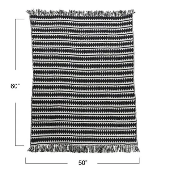 Hello Honey&reg; Striped Cotton Throw Blanket with Fringe {5}