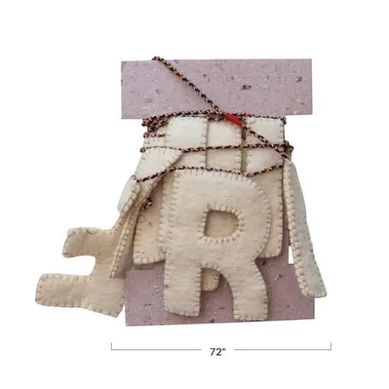 Hello Honey&reg; 6ft. Natural Felt Happy Birthday Banner {3}