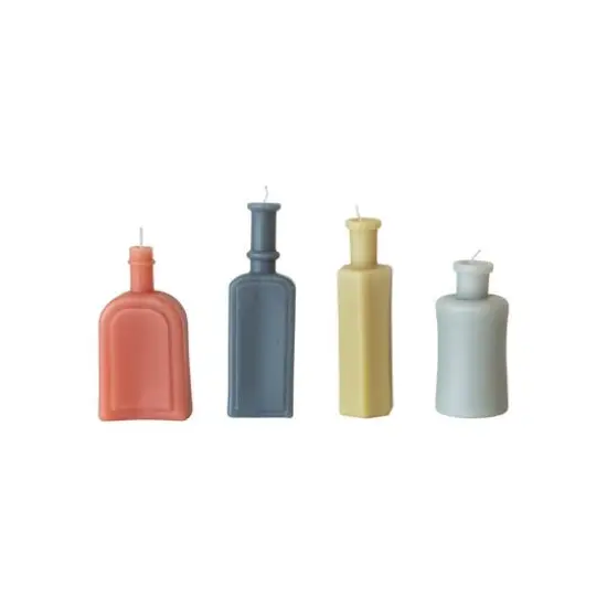 Hello Honey&reg; Multicolor Unscented Bottle-Shaped Candle Set {1}