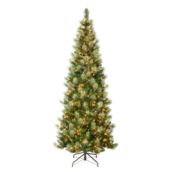 9ft. Pre-Lit Charleston Pine Slim Artificial Christmas Tree, Clear Lights {1}