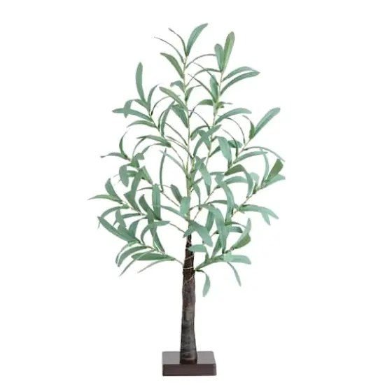 2ft. Pre-Lit Artificial Olive Tree with Warm White LED Lights {1}