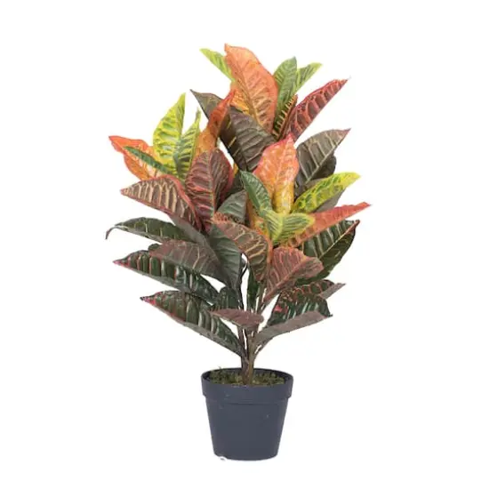 2.5ft. Potted Artificial Croton Tree {1}