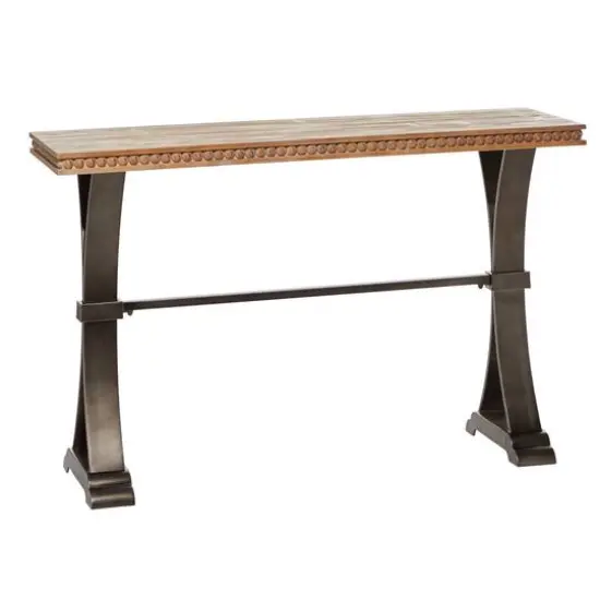 Brown Industrial Wood Console Table, 31" x 51" {1}