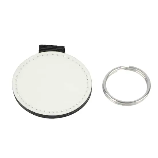 2" Round Plastic Sublimation Keychains, 4ct. by Make Market&reg; {1}