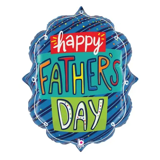 27" Father's Day Confetti Frame Foil Balloon {1}