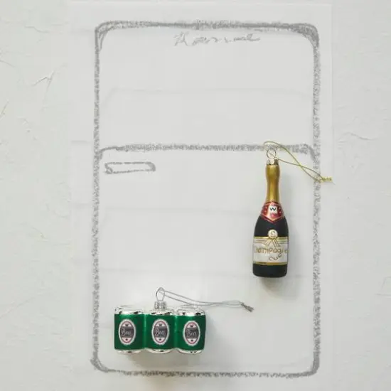 Hello Honey&reg; 3.25" Green Beer 6-Pack Glass Ornament {4}