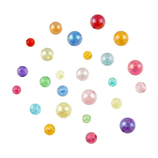1/2lb. Crackle Mix Round Beads by Creatology&trade; {4}
