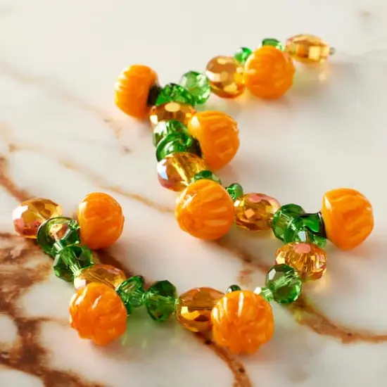 Orange Pumpkin Lampwork Glass Bead Mix by Bead Landing&trade; {3}