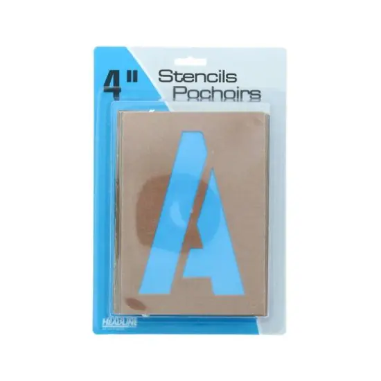 Headline/Geotype 4" Capital Letters & Numbers Stencils {1}