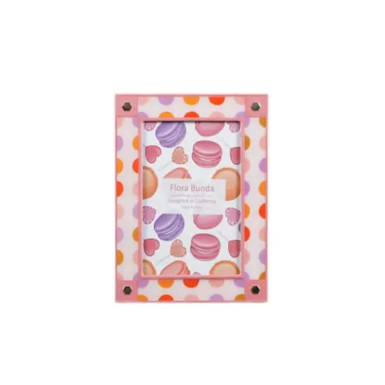 Flora Bunda 4" x 6" Polka Dot Aluminum Picture Frame {1}