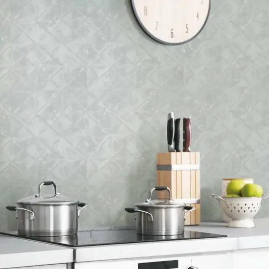 RoomMates Reclaimed Tin Diamond Peel & Stick Wallpaper Gray {6}