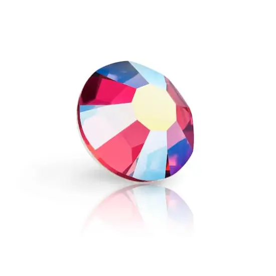 Preciosa MAXIMA SS20 Aurora Borealis Flatback Czech Crystals, 144ct. Indian Pink AB {4}