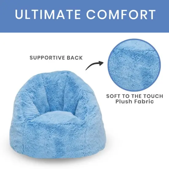 Delta Children 21" Cozee Fluffy Chair Blue {6}