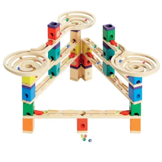 Hape Quadrilla Wooden Marble Run Construction Vertigo Set {1}