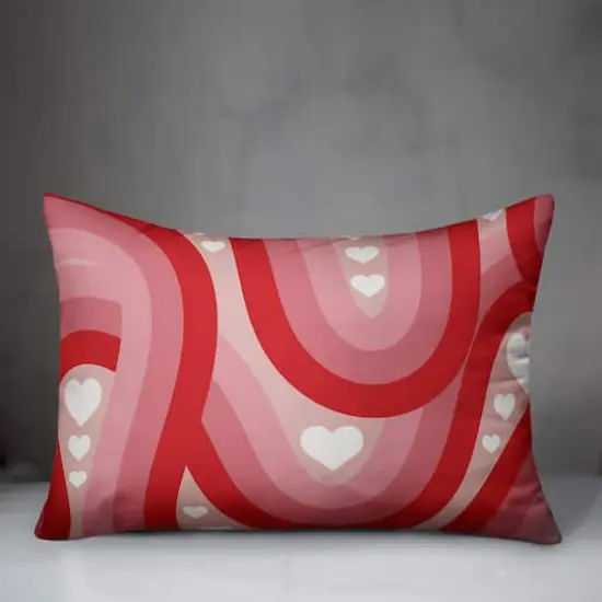 20" Swirly Heart Pattern Accent Pillow {3}