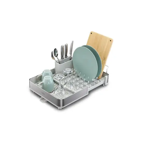 Joseph Joseph Extend Steel Expandable Dish Rack Stone {5}