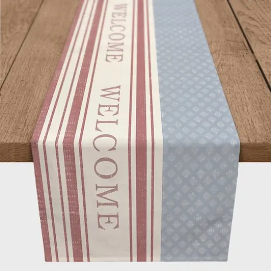 72" Welcome Flag Cotton Twill Runner {3}