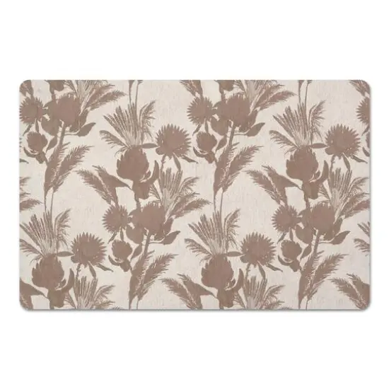 Tonal Protea Blooms Floor Mat Neutral Tones {1}