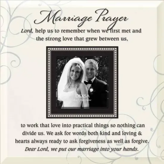 Marriage Prayer 4" x 4"Frame with Easel {1}