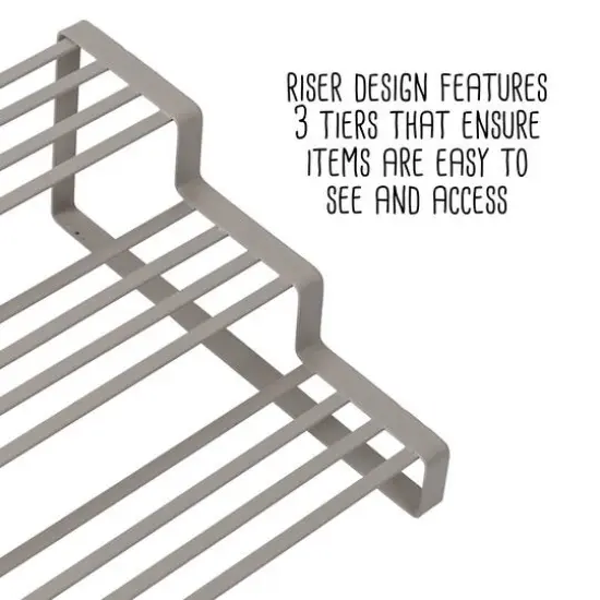 Honey Can Do Gray 3-Tier Adjustable Spice Rack Organizer {11}