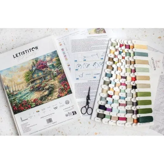LetiStitch Sunrise by the Sea Counted Cross Stitch Kit {3}