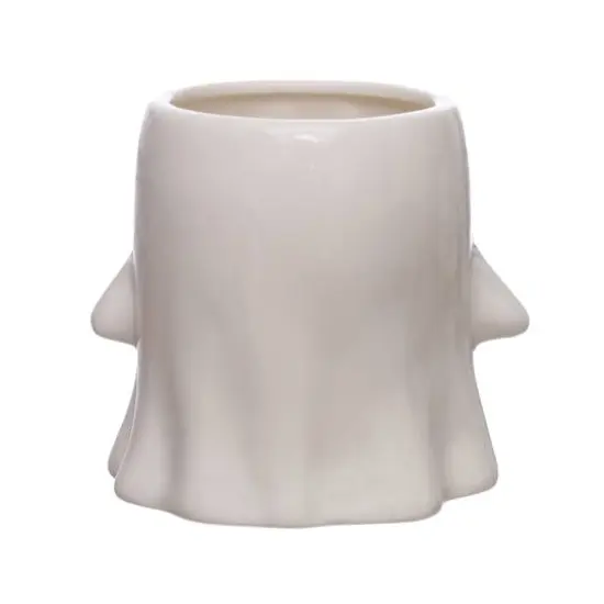5.25" White Ghost Ceramic Decorative Container by Ashland&reg; {4}
