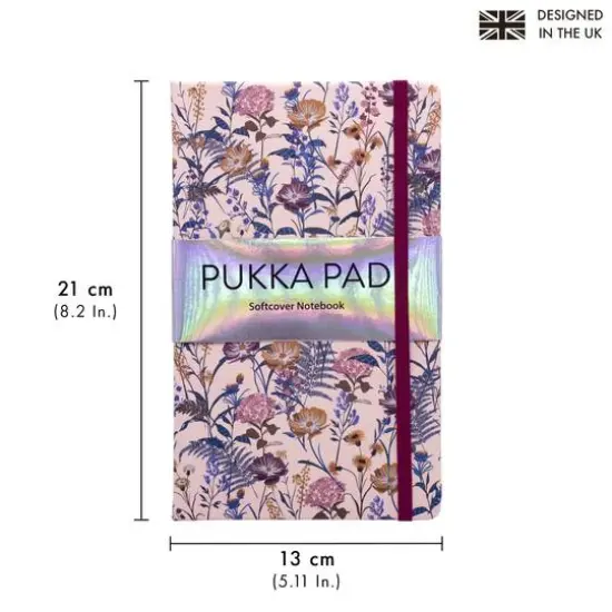 Pukka Pads Bloom Softcover Notebooks with Pocket, 3ct. Pink {3}