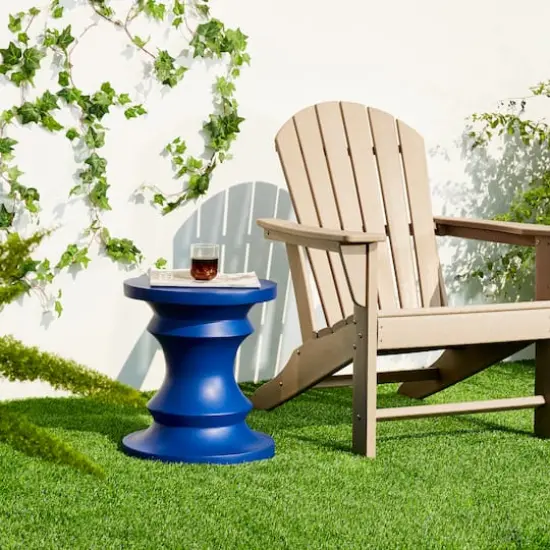 Glitzhome&reg; 18" Multifunctional Chess Garden Stool Blue {4}