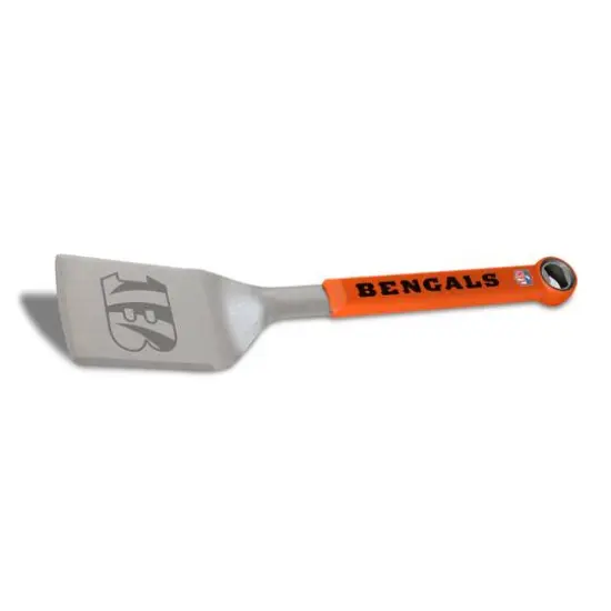 NFL Stainless Steel BBQ Spatula with Bottle Opener Cincinnati Bengals {4}