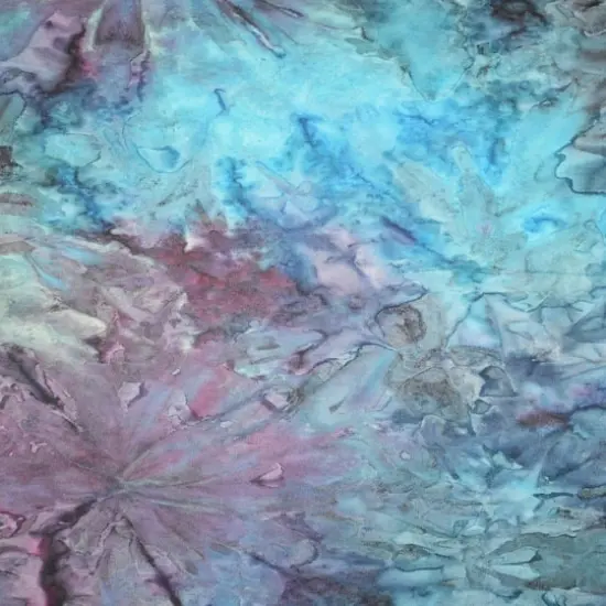 Feldman Premium Indonesian Batik Turquoise & Royal Purple Tie Dye Fabric {1}