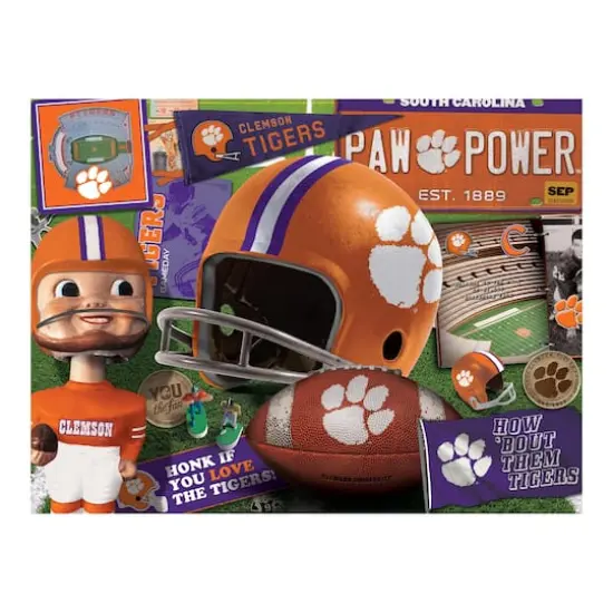 College Team Retro Series 500 Piece Puzzle Clemson Tigers {5}