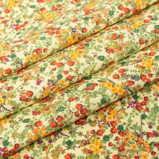 SINGER Orange Butterfly Cotton Fabric Bundle {9}