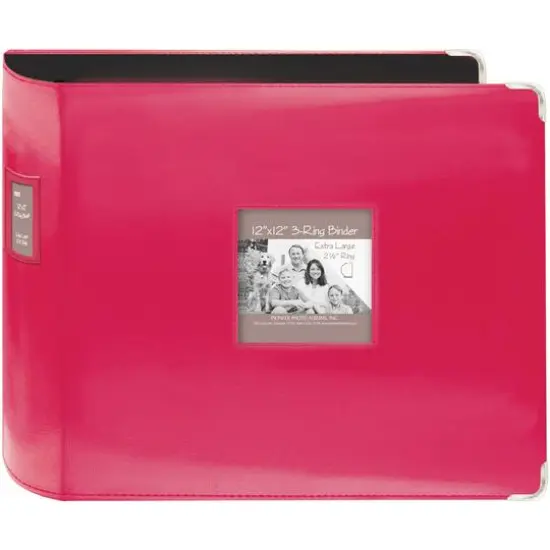 Pioneer&reg; Extra Large 3-Ring Sewn Leatherette Album, 12" x 12" Bright Orange {2}