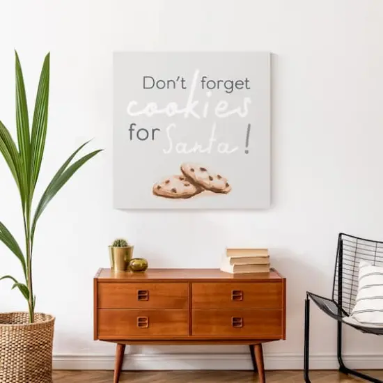 Christmas Cookies Santa Canvas Wall Art {5}