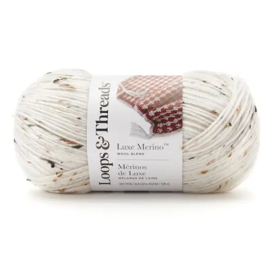 Luxe Merino&trade; Tweed Yarn by Loops & Threads&reg; Cream {1}