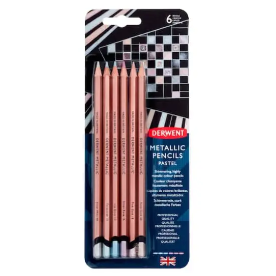 Derwent&reg; 6 Color Metallic Pastel Pencil Set {1}